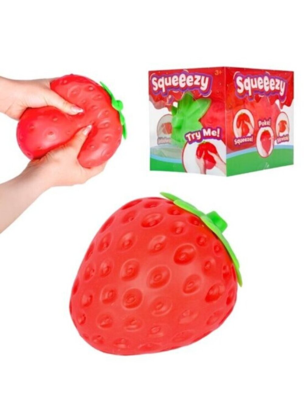 🍓 Sunny Days Jumbo Squeezy Strawberry Squishy 🌟RARE!!🌟 NEW